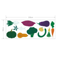 What is the Room Next Door Like? Home garden room B: Daikon and Assorted Veggies WALL DECAL