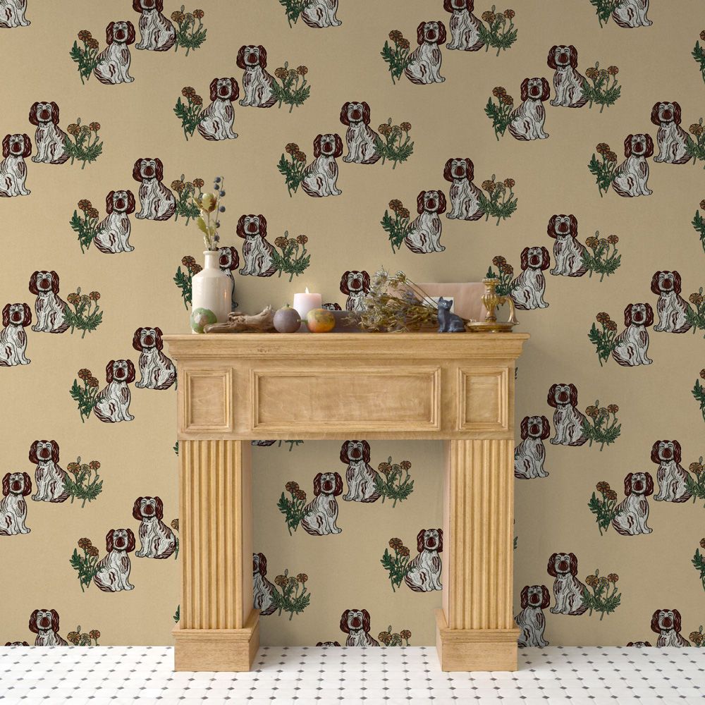 Chiens jumeaux Dusty Citron 2.7 m long WALLPAPER