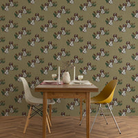 SAMPLE Chiens jumeaux Smoke Sage PEEL AND STICK WALLPAPER