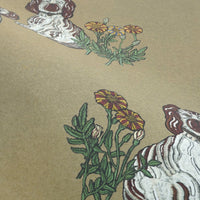 Chiens jumeaux Smoke Sage 2.7 m long PEEL AND STICK WALLPAPER