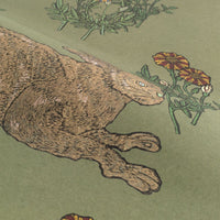 Mon lapin Smoke Olive 2.5 m long PEEL AND STICK WALLPAPER