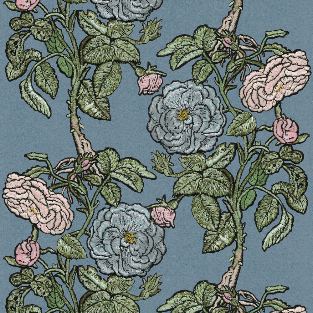 Romance Smoke Blue 2.7 m long WALLPAPER