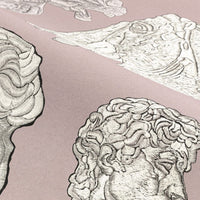 Silence of the Busts Rose Grey 2.5 m long PEEL AND STICK WALLPAPER