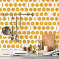 Orangette White 3 m long PEEL AND STICK WALLPAPER