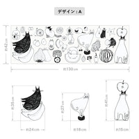 Cats and Fruits A set WALL DECAL