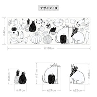 Cats and Fruits B set WALL DECAL