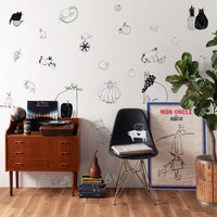 Cats and Fruits B set WALL DECAL