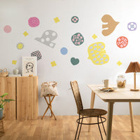 Bird and Flower pastel B WALL DECAL