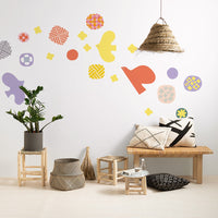 Bird and Flower pastel C WALL DECAL