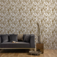 Tropical rainforest Brown 3.3 m long PEEL AND STICK WALLPAPER