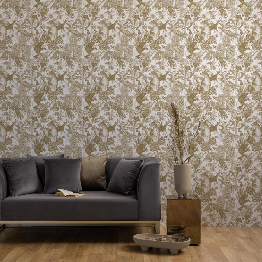 Tropical rainforest Brown 2.5 m long WALLPAPER