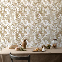 Tropical rainforest Brown 3 m long PEEL AND STICK WALLPAPER