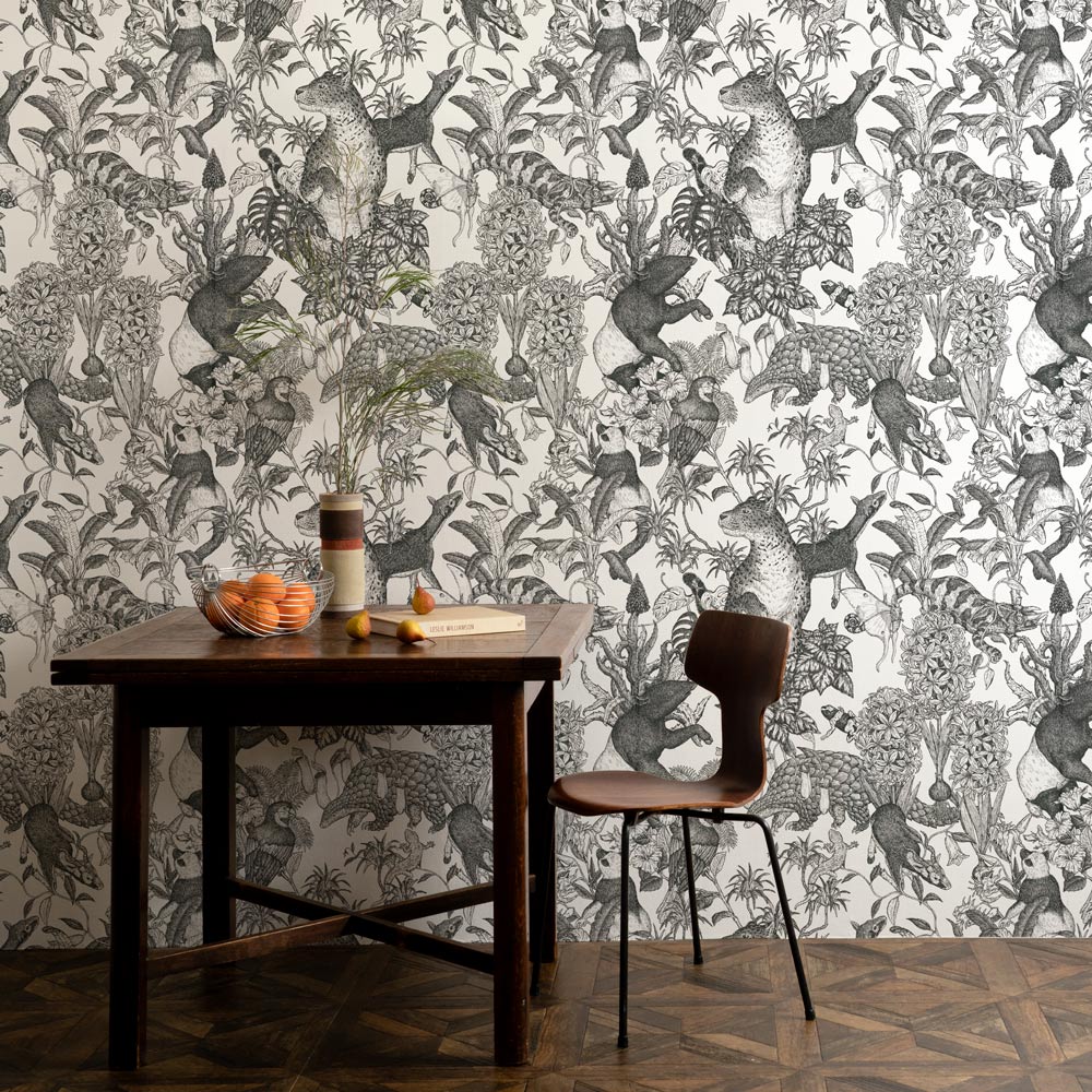 Tropical rainforest／Double Black 3.3 m long PEEL AND STICK WALLPAPER