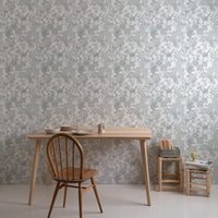 SAMPLE Tropical rainforest Gray PEEL AND STICK WALLPAPER