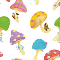 Flying Mushrooms in the Sky White 2.5 m long WALLPAPER