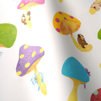 Flying Mushrooms in the Sky White 3 m long WALLPAPER