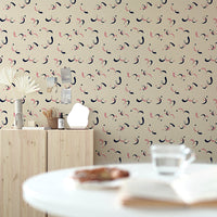 rhythmical Off-White 2.5 m long WALLPAPER