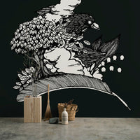 3 Stories -Light Green Dreams- PEEL AND STICK MURAL