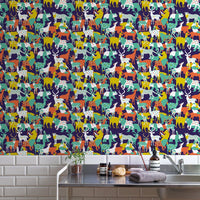 GOOD FRIENDS Navy 2.7 m long WALLPAPER