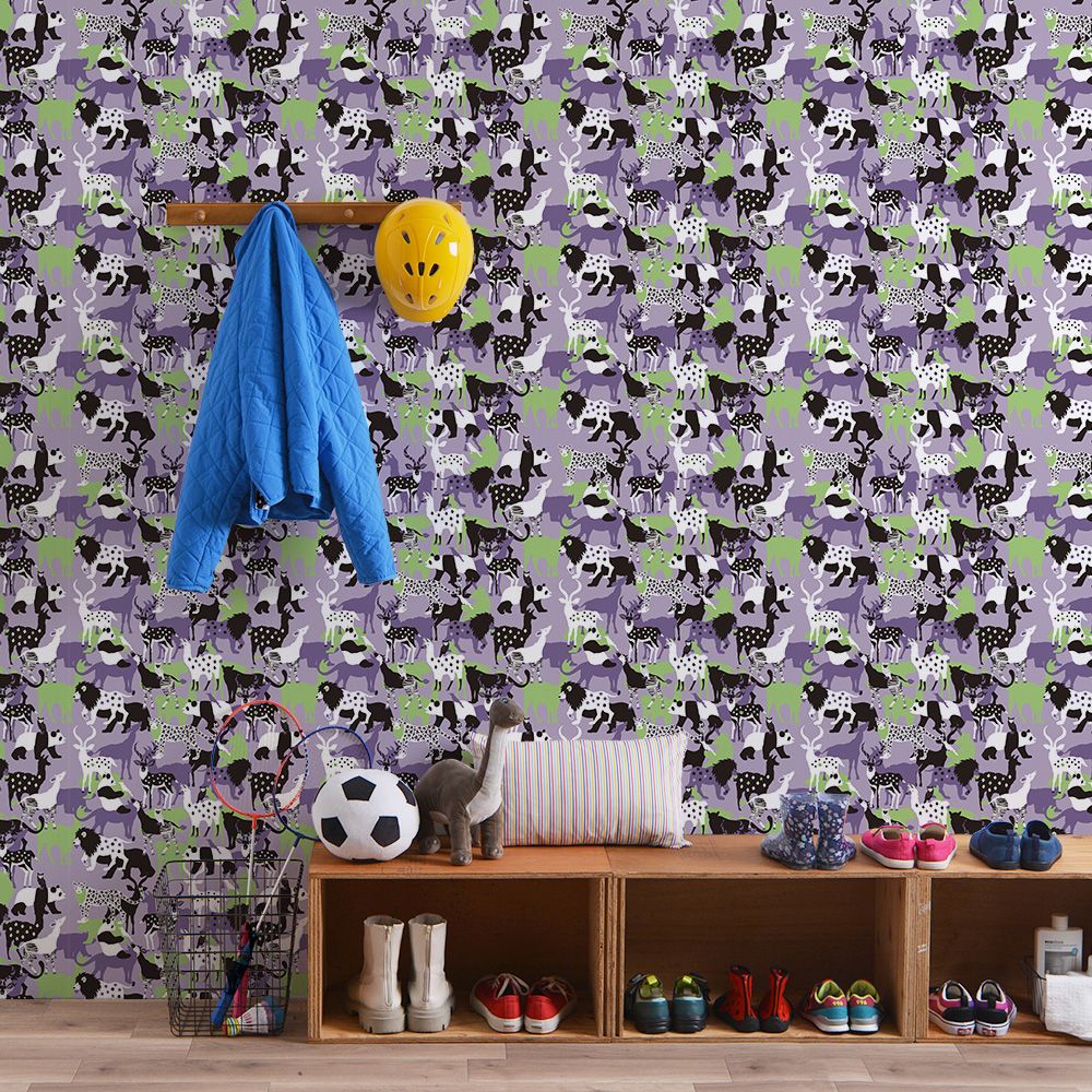 GOOD FRIENDS Purple 2.7 m long WALLPAPER