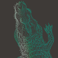 JUST Crocodile (夜) シール素材 サイズオーダー壁紙