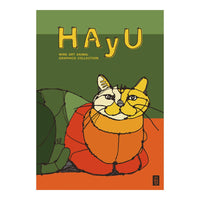 HAyU ANIMAL ART POSTER Multi color Cat A3 Size POSTER
