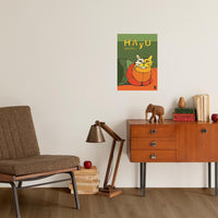 HAyU ANIMAL ART POSTER Multi color Cat A3 Size PEEL AND STICK POSTER