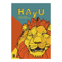 HAyU ANIMAL ART POSTER Multi color Lion A2 Size POSTER