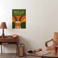 HAyU ANIMAL ART POSTER Multi color Impala A2 Size PEEL AND STICK POSTER