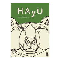 HAyU ANIMAL ART POSTER Single color グリズリー A2サイズ ポスター