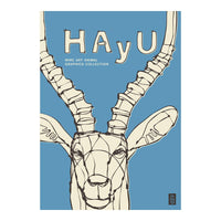 HAyU ANIMAL ART POSTER Single color Impala A3 Size POSTER