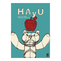 HAyU ANIMAL ART POSTER Single color HAyU Bear A3 Size POSTER