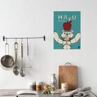 HAyU ANIMAL ART POSTER Single color HAyU Bear A3 Size PEEL AND STICK POSTER