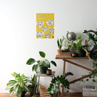 HAyU ANIMAL ART POSTER Single color SIX DOGS A3 Size POSTER