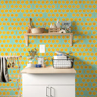 Orangette Blue 2.5 m long PEEL AND STICK WALLPAPER