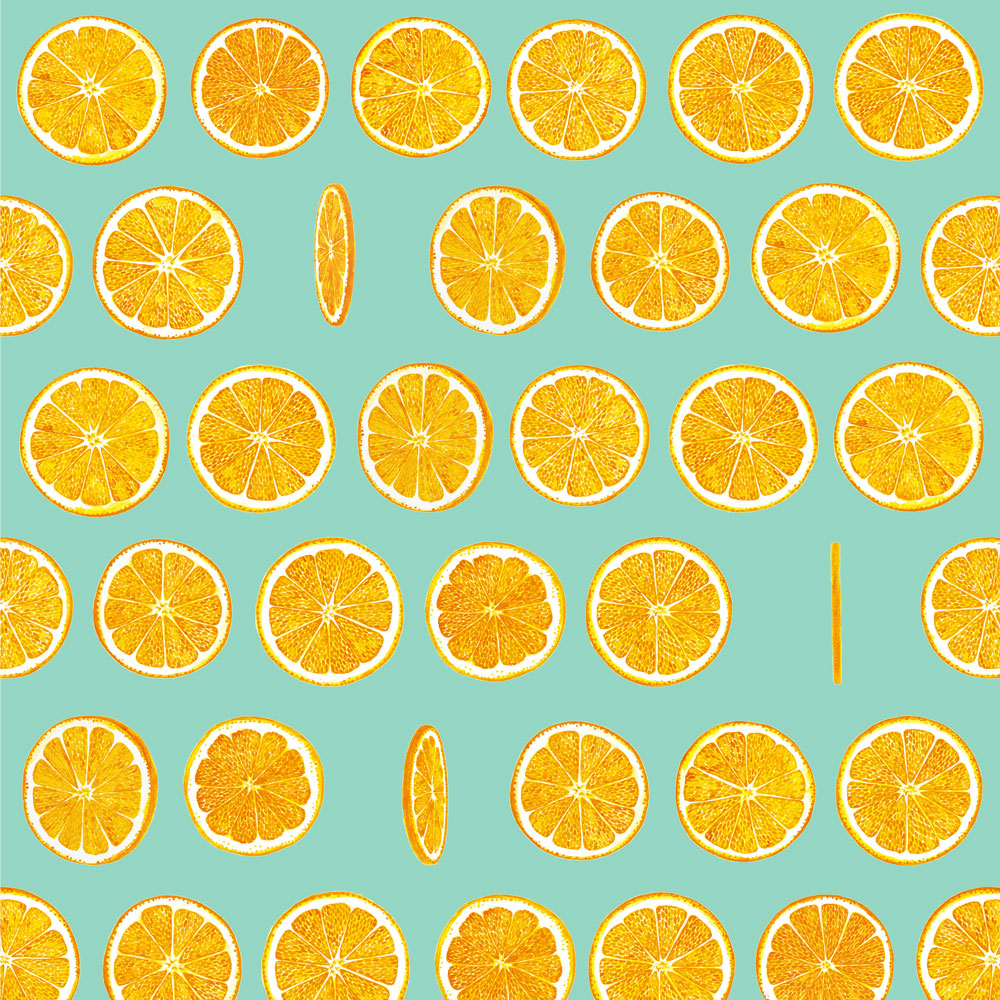 Orangette Blue 3 m long WALLPAPER