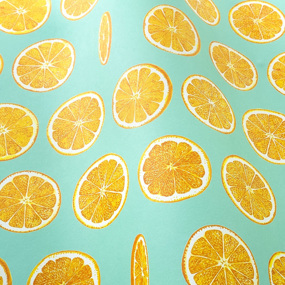 Orangette Blue 2.7 m long PEEL AND STICK WALLPAPER