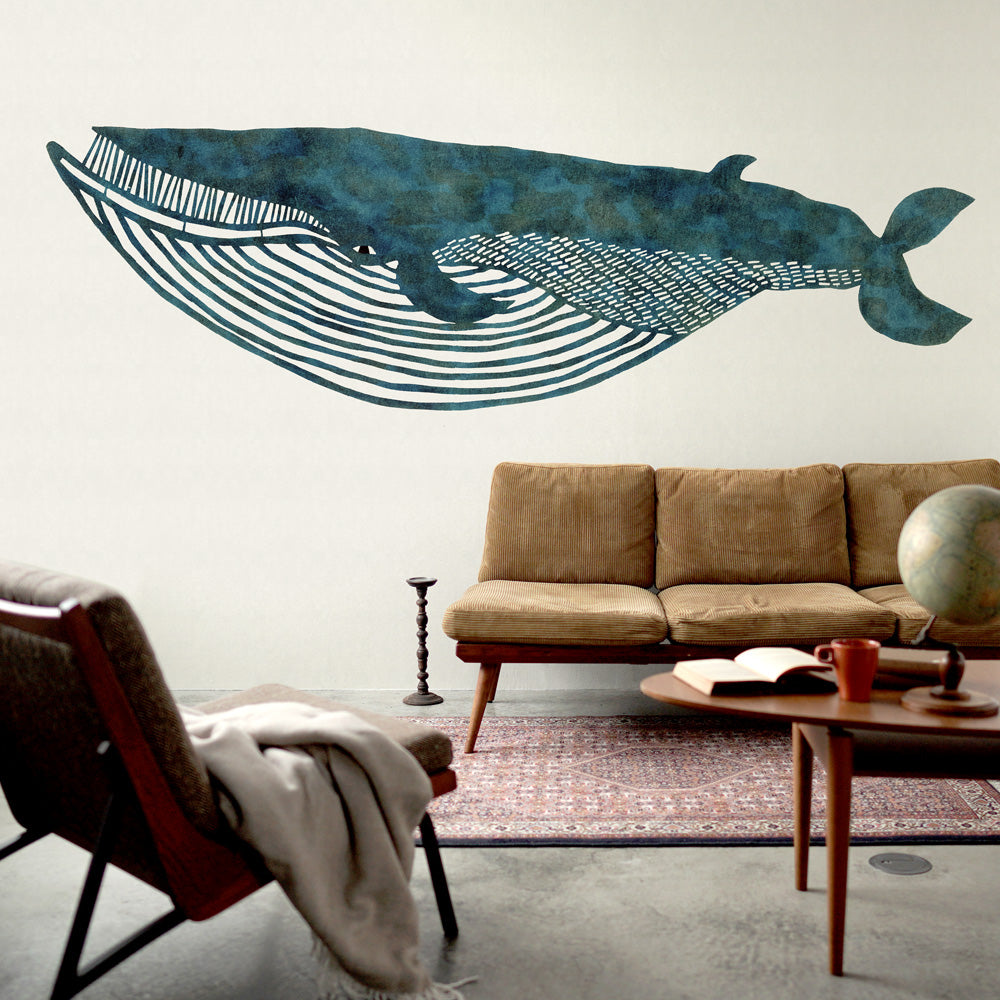 Fin Whale PEEL AND STICK MURAL