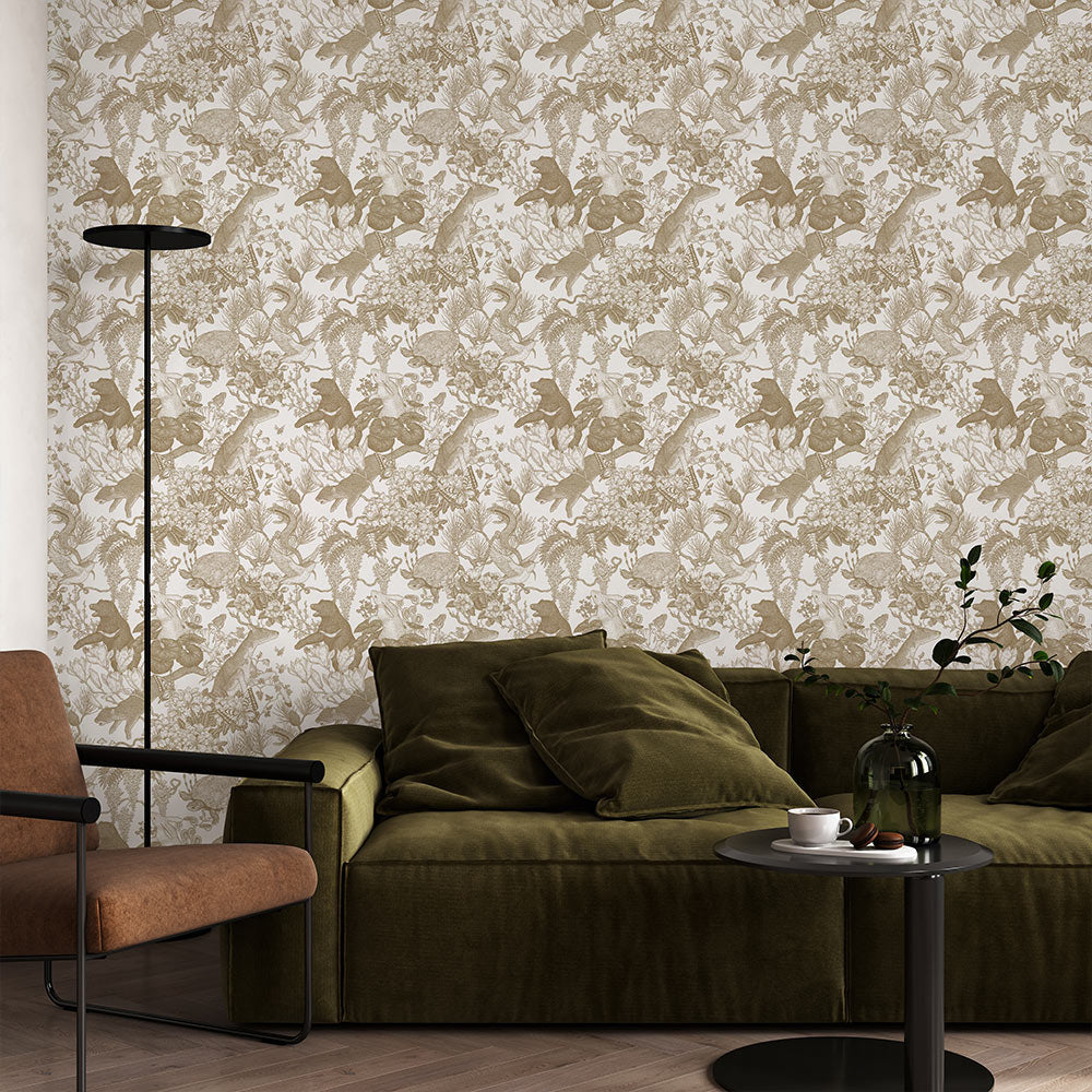 SAMPLE Japanese forest Brown WALLPAPER