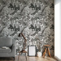 Japanese forest／Double Black 3 m long PEEL AND STICK WALLPAPER