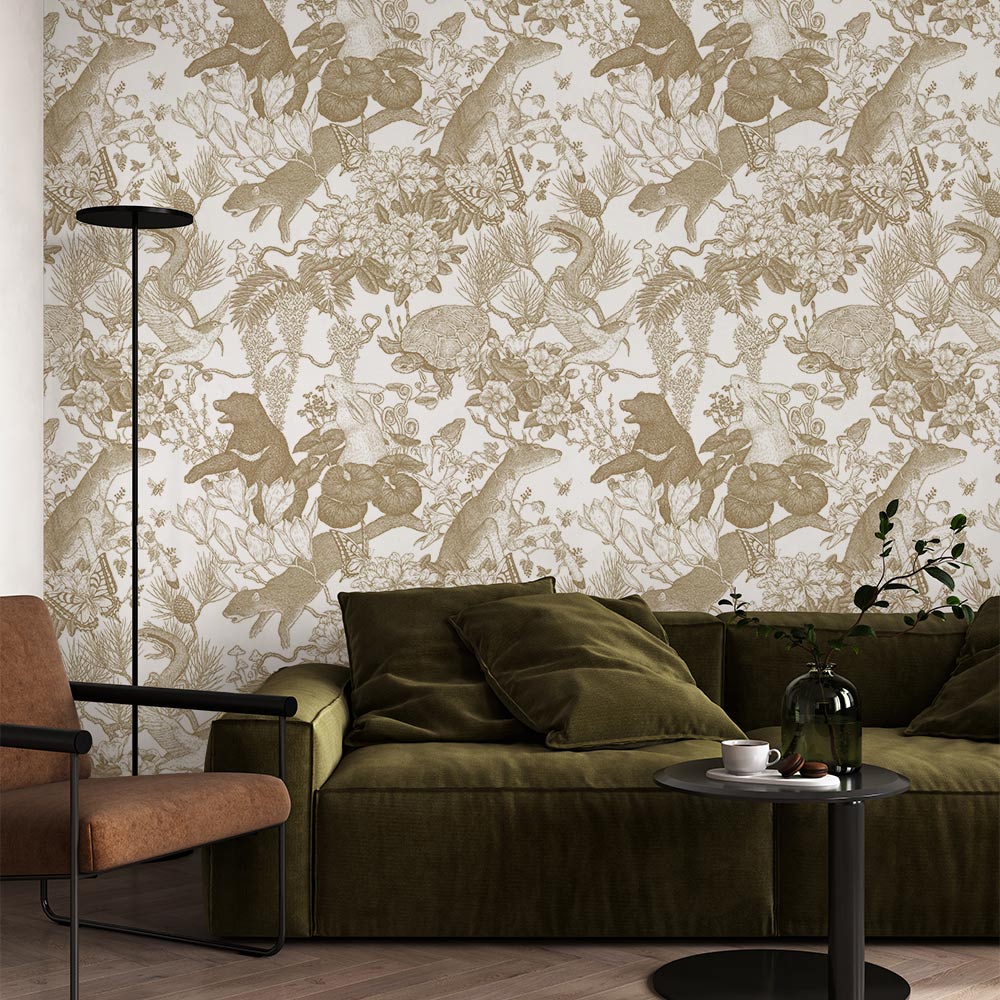 SAMPLE Japanese forest／Double Brown PEEL AND STICK WALLPAPER