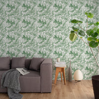 Japanese forest Green 2.5 m long WALLPAPER