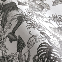 Tropical rainforest Black 2.7 m long PEEL AND STICK WALLPAPER