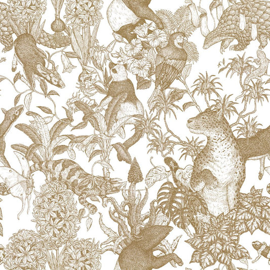 SAMPLE Tropical rainforest Brown WALLPAPER