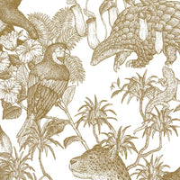 Tropical rainforest／Double Brown 3 m long PEEL AND STICK WALLPAPER