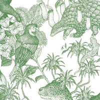 Tropical rainforest／Double Green 3.3 m long PEEL AND STICK WALLPAPER