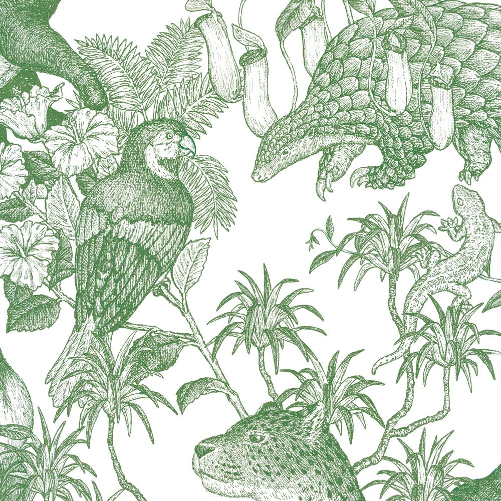 SAMPLE Tropical rainforest／Double (Green) PEEL AND STICK WALLPAPER