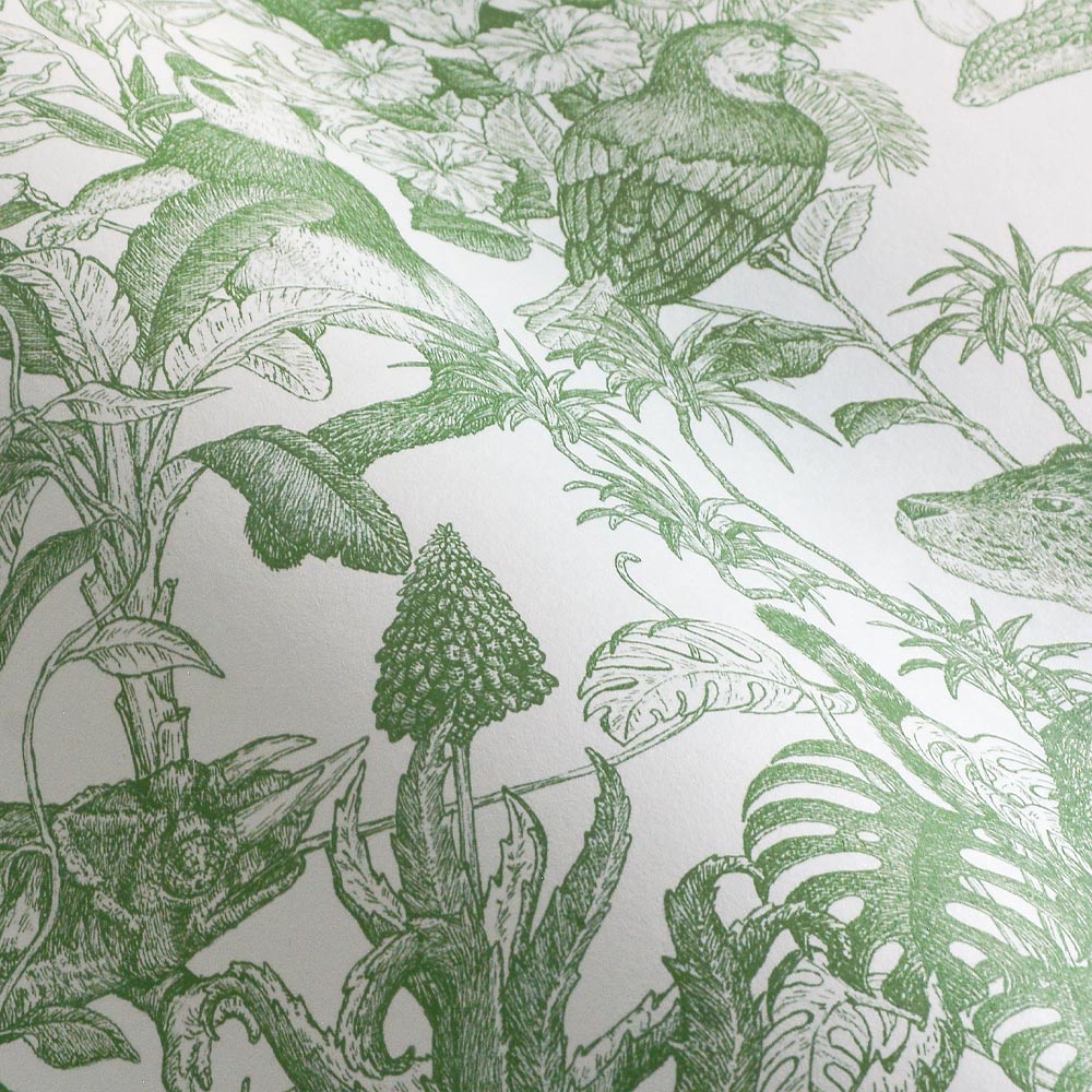 Tropical rainforest／Double Green 3.3 m long PEEL AND STICK WALLPAPER