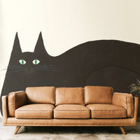 What is the Room Next Door Like? Cat Wallpaper Solid Black Cat MURAL