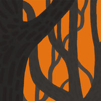 What is the Room Next Door Like? Ghost forest wallpaper (Orange) PEEL AND STICK MURAL